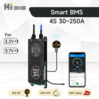 HIBMS Smart bms Lifepo4 4S 12V Li-ion Bluetooth Aku 60A 100A Tasakaalustaja Väljas Power Bank Kodu Päikeseenergia Salvestamise Inverter RV