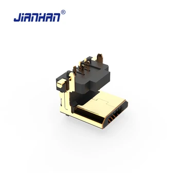 JianHan Micro-USB-Liides 90 Kraadise Vertikaalse 5 Pin USB Adapter Pistikud Micro-USB 2.0 Adapterid PCB