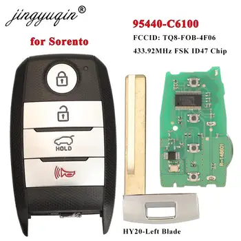 jingyuqin 95440-C6100 Smart 433.92 MHz ID47 Remote Auto Võti 4 Nupud Kia Sorento 2019 2020 Fob TQ8-FOB-4F06 Võtmeta avamis-ja käivutussüsteem FOB
