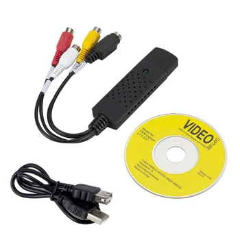 Kaasaskantav USB2.0 Audio-Video-Capture Kaardi Adapter Lihtne ühise Põllumajanduspoliitika Easycap VHS To DVD Video Capture Converter For Win7/8/XP/Vista