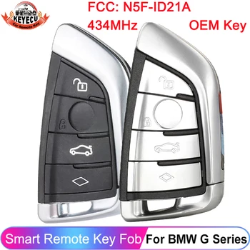 KEYECU 434MHz ID49 NCF2951 Kiip BMW 3 5 6 7 X3 X5 X7 G-Seeria Smart Remote Keyless N5F-ID21A Tehase Originaal Auto Võti Fob 0
