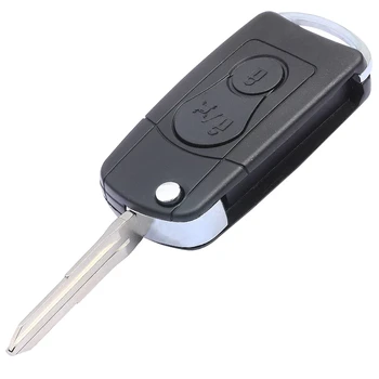 Keyecu Kohandatud Flip Remote Auto Key Shell Juhul katteraam 2 Nupud SsangYong Actyon Kyron Rexton 2