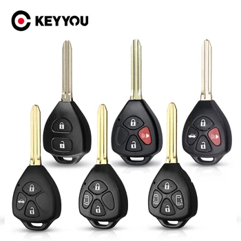KEYYOU 3 nuppu Auto Remote Key Shell Puhul Toyota Camry Fob Asendamine Auto Võtmed Juhul kaetakse Toy43 tera