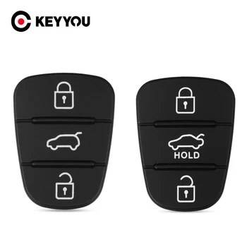 KEYYOU Uus Asendamine, Kummi Pad 3 nuppu Flip Auto Remote Key Kest Hyundai I30 IX35 ja Kia K2 K5 Võti Katta Juhul 0