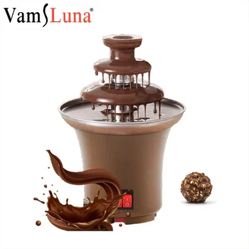 Kolm Kihti Mini Šokolaadi Purskkaev Fondüü Loominguline Chocolat Sulavad Kütte Masin DIY Sulama Juga Melting Pot fuente de