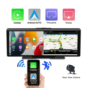 Kriips Cam 4K 2560P Auto Peegel Video Salvestamise Carplay & Android Auto Traadita Ühendus WiFi GPS Navigation Armatuurlaua DVRs 0