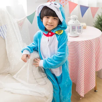 Lapsed, Poiss, Tüdruk Halloween Kostüüm Loomade Anime Doraemon Kumamon Kass Cosplay Lukuga Topp Onesie Laste Unicornio Pajama 0