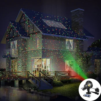 Liigub Täielik Star Sky Laser Projektor Lamp Roheline Punane Väljas Aed Maastiku Teenetemärgi Valgustus jõulupidu LED Lava Valgus
