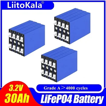 LiitoKala LiFePo4 3.2 V 30AH 5C 3.2 V liitium-bateria diy 12V lifepo4 e-bike e roller ratta tool AGV auto golfiautod