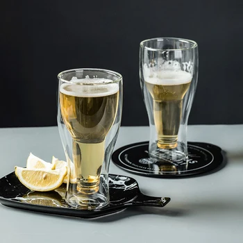 Loominguline Selge Kokteil Veiniklaas Kruus Kahekordse Seina Kruusid Õlut, Veini Klaasi Viski Šampanja Klaas Kohvi Tassi Viina Tassi Pudel 0