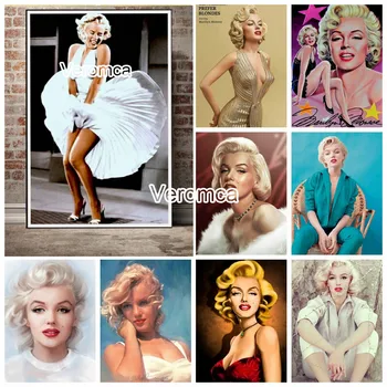 Marilyn Monroe Diamond Maali Komplekt elutuba Seina Art ristpistes Täis Ruut, Ring Diamond Drill Tikandid Home Decor