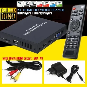 Mini Full HD 1080P USB-Välise HDD Playeri Tugi MKV AVI U Disk SD-MMC-2xHDMI Media Video Mängija IR Remote Blu-ray Mängija