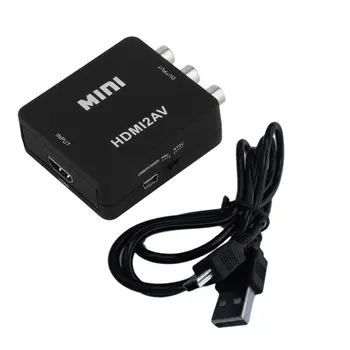 Must Mini 1080P HDMI-ühilduvate, Et RCA Audio-Video, AV-CVBS Adapter Converter HDTV HDMI2AV Video-Converter-Adapter Karp