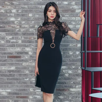 Must Pits Segast Korsett Kontoritöö Kleit Naine Midi Wrap Bodycon Naiste Kleit Elegantne Modis Naiste Kleidid Uute Tulijate 2020