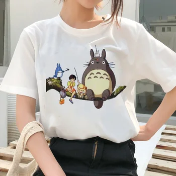 Naine T-särk Totoro Vaimu Ära T-Särk Studio Ghibli Femme Jaapani Koomiks Anime T-särk Hayao Miyazaki Naine Ülepaisutatud Särk