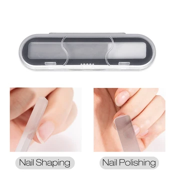 Nano-Klaasist Küüneviil Liivapaber Puhvri Nail Art Küüne Poleerimise Vahend Läbipaistev Lihvimine Nail Art Tool 1