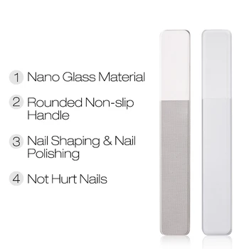 Nano-Klaasist Küüneviil Liivapaber Puhvri Nail Art Küüne Poleerimise Vahend Läbipaistev Lihvimine Nail Art Tool 2
