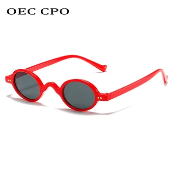 OEC CPO Vintage Väike Ring Päikeseprillid Naistele Uus Punk Mood päikeseprillid Naiste Retro, Leopard Kollane Steampunk Prillid UV400 3
