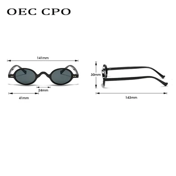 OEC CPO Vintage Väike Ring Päikeseprillid Naistele Uus Punk Mood päikeseprillid Naiste Retro, Leopard Kollane Steampunk Prillid UV400 4