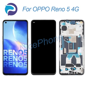OPPO Reno 5 4G LCD Ekraan + Touch Digitizer Ekraan 2400*1080 CPH2159 Reno 5 4G LCD Ekraan