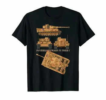 Panzer VI Tiger I WW2 saksa Armee Tank Illustratsioon Meeste T-särk