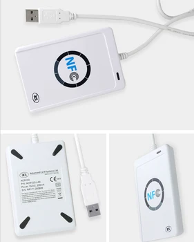RFID Lugeja ACR122U NFC Nutikas Kontaktivaba kiipkaardi ja Kirjanik Rfid-Koopiamasina Paljundusaparaat 10tk UID Muutlik Sildi Kaardi Võti Fob 1
