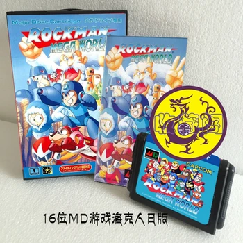 Rockman Mega Maailma Koos Kasti Ja JAP Käsitsi 16bit MD Mäng Kaardi Jaoks Sega Mega Drive Jaoks Genesis 0
