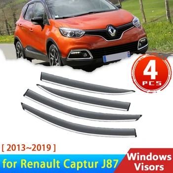 Sadevee ärajuhtimise kanalid jaoks Renault Captur J87 Samsung QM3 2013~2019 Tarvikud Auto Akna Visiirid Vihma Kulmu Valvurid Tuul Suitsu Tuuleklaasid