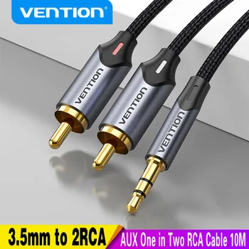 Sekkumise teel RCA Kaabel 3.5 mm 2RCA Splitter RCA Jack 3.5 Kaabel RCA Audio Kaabel Nutitelefoni Võimendi kodukino AUX RCA Kaabel 0