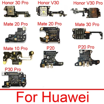SIM-Kaardi Lugeja pesast Flex Lint Pesa Juhatus koos Mic Mikrofon Huawei Honor 30Pro v30 eluviis kodukinosüsteemid Mate 10 20 30 20 P30 Pro
