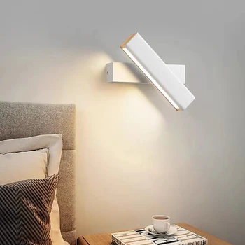 Sise LED seinavalgusti Touch Dimm Lüliti Põhjamaade Lihtne Pööratav Seina Lamp elutuba Öö Valgustus, Taust Seina Sconce 0