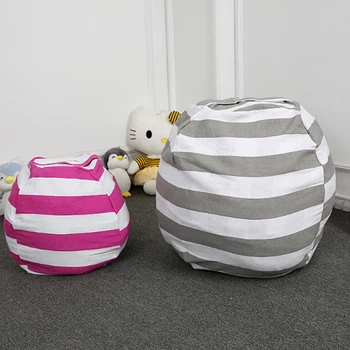 Stuffable Loomade Mänguasjad Ladustamise Bean Bag Täidisega Lapsed, Lapsed -, Plüüš-Mänguasi Korraldaja Suure Mahutavusega Triip Ring Ladustamise Kotid