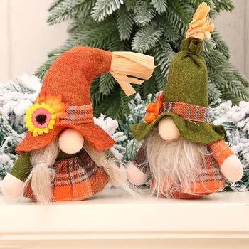 Sügisel Gnome Sügisel Gnome Kõrvits Päevalille Rootsi Kääbus Thanksgiving Day Kingitus Kuulu Nukk Kodus Akna Jõuluehe