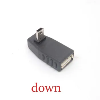 Tasuta shipping90 Aste allapoole nurga USB Tüüp A Naine Mini B 5 Pin Mees-Converter-Adapter Tasuta kohaletoimetamine Tasuta shippingnew 2