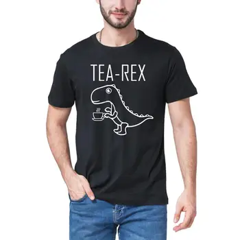 Tee rex meeste t-särk naljakas nali pun jurassic dinosaurus kohvi juua uudsus kingitus Puuvill lühikese varrukaga t-särk suvel top camisetas