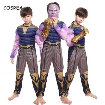 Thanos Lihaste Cosplay Kostüüm Lapsed Endgame Superkangelane Kostüüm Laste Halloween Thanos Kostüüm Zentai Karneval Ülikond
