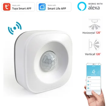 Tuya Liikumisandur Wifi Pir Alarm Liikumise Detektor Sensor Smart Elu App Traadita Koduautomaatika Süsteemi Tööd Alexa