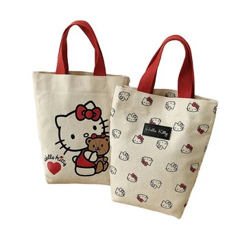 Tõeline Sanrio Hello Kittys kott Kawaii armas Ins populaarne käekott pehme kosmeetika kott 2022 Uus suvine Vabaaja Mood gitf daamid kott