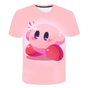 Tüdrukud 3D Kirby Print T-särgid Armas Kirbys Tshirt Tüdrukud Suvel Tees Top Riided Lastele Multifilmide Riided, Vabaaja Teen T-Särk