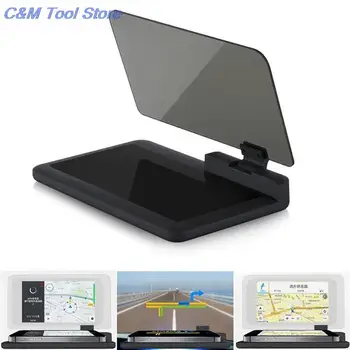 Universaalne Nutitelefoni Projektor HUD Head Up Display Omanik Auto GPS Navigaator Auto Mount Seista Telefoni Omanik Must, Mitte-slip Matt 0