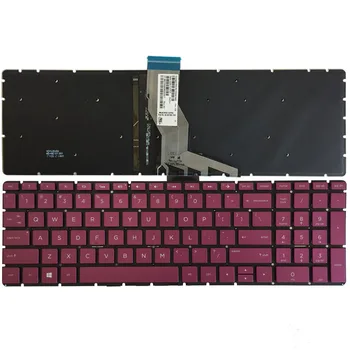 US Taustavalgustusega sülearvuti klaviatuur HP 15-bs053od 15-bs033cl 15-bs0xx 15-BS020WM Must/Fuksia