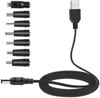USB 12V toitejuhe/Adapteri toitekaabel 7 nippi Pistik Paindlik Led Light Strip, Switch, Ruuter, Valve, VIDEOVALVE Traadita