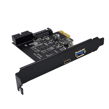 USB Type-C PCI-E Kaardi Adapter koos Sise-19Pin USB3.0 5Mbps PCI Express Kaardi RENESAS D720201 High Performance Chip