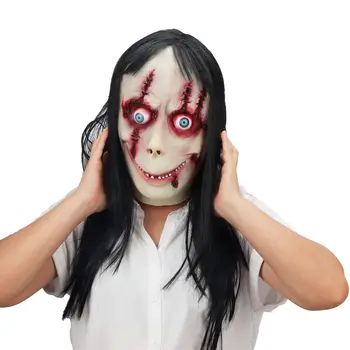 Uus Halloween Momo Jube Lateksist Mask Jube Pikad Juuksed Halloween Lihavõtted Kostüüm Pool Mask Pool 1