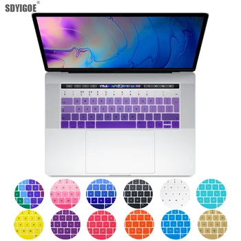 Uus Silikoon kaitsekile Klaviatuuri kleepsud MacBook touch baar 13 15 tolline A2159 A1706 A1707 A1989 ELI inglise Versiooni