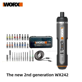 Uus Worx 4V Elektriline Kruvikeeraja Komplekt WX242 Smart Juhtmeta Elektrilised Kruvikeerajad USB Laetav Käepide 30 Bit Set Remondi Tööriist