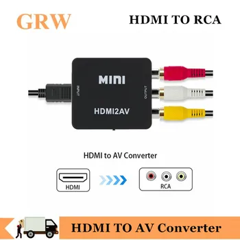 Uute tulijate HDMI AV Converter HD Video Converter Box HDMI to RCA AV/CVSB L/R Video 1080P Mini HDMI AV-Toetab NTSC PAL
