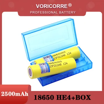 VariCore HE4 Uus Originaal 18650 Laetavad li-lon aku 3,6 V 2500mAh akusid saab hoida + Ladustamise kasti