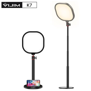VIJIM K7 Tabel Led Video Valgus 3200K-5600K Live Panel Light Fotograafia Stuudio Camera Lamp, Millel on 1/4