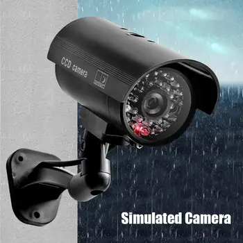 Võltsitud Dummy Kaamera CCTV Turvalisus Väljas Veekindel Emulational Peibutamist IR LED Vilgub Punane LED Dummy Video Valve Kaamera